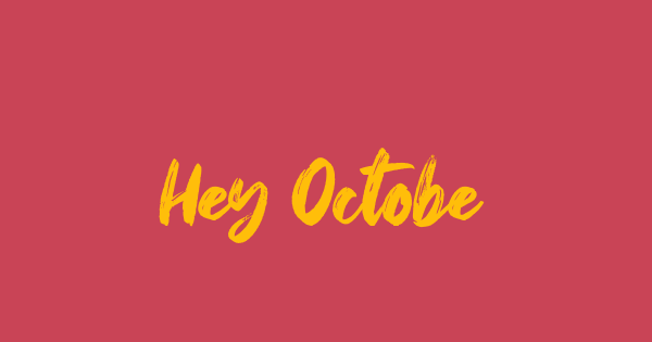 Hey October font thumbnail